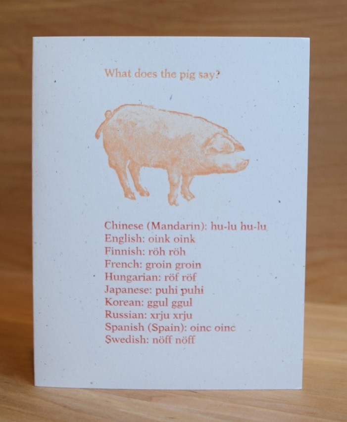 What Does The Pig Say LetteraryPress